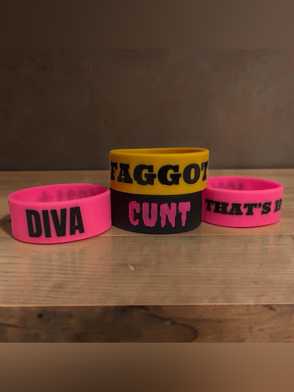 Lot of 4 First Edition 1031 Scene Kid Bracelets! Diva That’s Hot C*nt Iconic